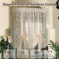 📢📢50% OFF !! ⏰Embroidered Floral Tie-Up Sheer Curtain