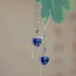 📢📢50% OFF !! ⏰Ideal Gift - Exquisite Blue Heart Synthetic Gemstone Threader Earrings