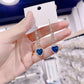 📢📢50% OFF !! ⏰Ideal Gift - Exquisite Blue Heart Synthetic Gemstone Threader Earrings