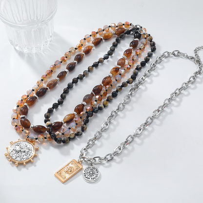 📢📢50% OFF !! ⏰Retro Multi-Layer Beaded Necklace