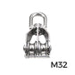 📢📢50% OFF !! ⏰304 Stainless Steel Swivel Pulley Block Heavy Duty Wire Rope Lifting Wheel