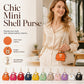 📢📢50% OFF !! ⏰Mini Shell Bag Keychain PU Leather Lipstick Coin Purse
