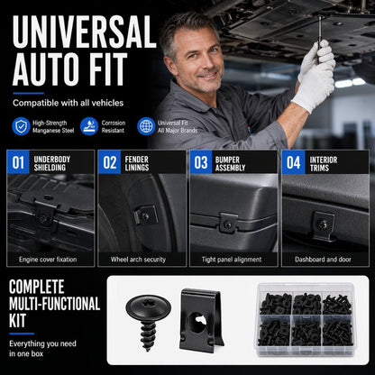 📢📢50% OFF !! ⏰Universal Car Metal U-Type Clips and Screws Set