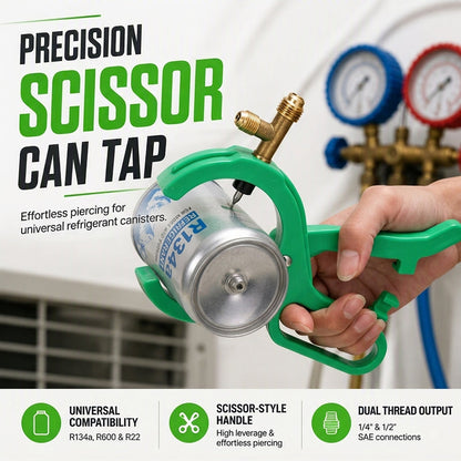 📢📢50% OFF !! ⏰Scissor Type Refrigerant Can Tap Opener Valve