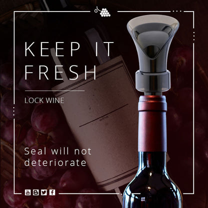 📢📢50% OFF !! ⏰ 2-in-1 Wine Saver – Vacuum Pump & Sealer, Preserves Freshness & Aroma ✨
