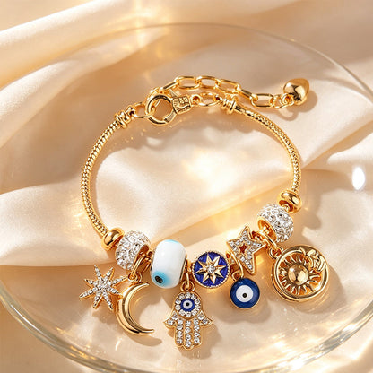 📢📢50% OFF !! ⏰Celestial Sun Moon Charm Bracelet