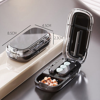 📢📢50% OFF !! ⏰Portable Pill Box With Cutter