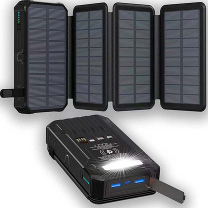 📢📢50% OFF !! ⏰20000mAh Solar Power Bank With LED Flashlight