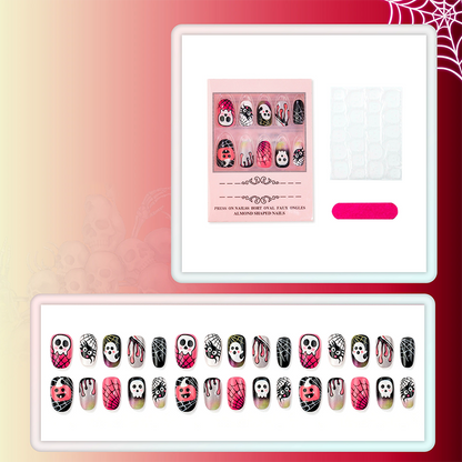 📢📢50% OFF !! ⏰30Pcs Halloween Press-On Nail Set