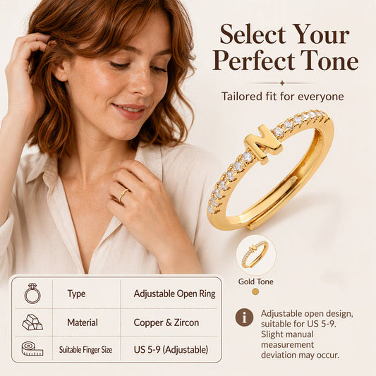📢📢50% OFF !! ⏰Minimalist Adjustable Initial Ring for Women