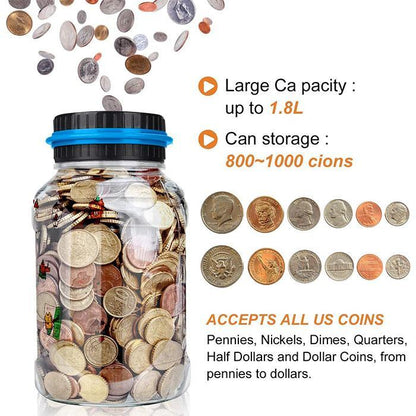 📢📢50% OFF !! ⏰Digital Money Box with Auto Coin Counting – Tracks Savings, Sets Targets & Makes Saving Fun for Kids & Adults. Over 9,584 Smart Savers!✨