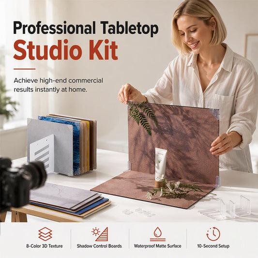 📢📢40% OFF !! ⏰Tabletop Photography Background Set