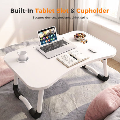 📢📢50% OFF !! ⏰Foldable Laptop Bed Table with Cup Holder
