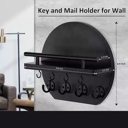 📢📢50% OFF !! ⏰Wall Mount Key Holder with Shelf & Hooks