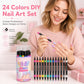 📢📢50% OFF !! ⏰24 Colors Dual Ended Nail Art Pens Set