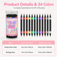 📢📢50% OFF !! ⏰24 Colors Dual Ended Nail Art Pens Set
