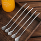 304 Stainless Steel 2-in-1 Straw Spoon
