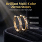 📢📢50% OFF !! ⏰Sparkling Zircon Hollow Hoop Earrings