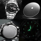 Men's ultra-thin waterproof quartz watch with dual calendar window