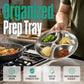 4-Compartment Prep Plate for Kitchen Organization
