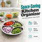 4-Compartment Prep Plate for Kitchen Organization