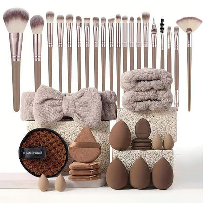 📢📢50% OFF !! ⏰All-in-One Makeup Brush & Sponge Set