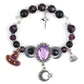 📢📢50% OFF !! ⏰Gothic Purple Rhinestone Halloween Bracelet