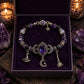 📢📢50% OFF !! ⏰Gothic Purple Rhinestone Halloween Bracelet