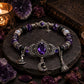 📢📢50% OFF !! ⏰Gothic Purple Rhinestone Halloween Bracelet