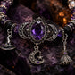 📢📢50% OFF !! ⏰Gothic Purple Rhinestone Halloween Bracelet