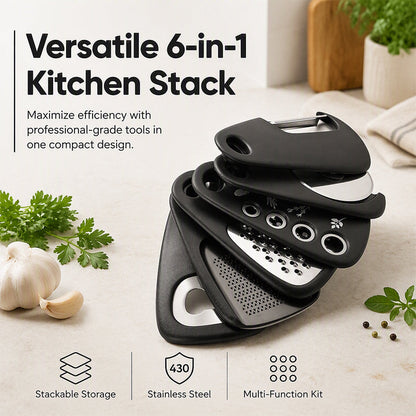 📢📢50% OFF !! ⏰6-in-1 Stackable Kitchen Gadget Set