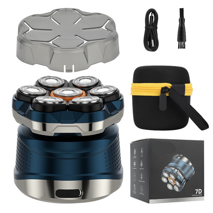7-Blade Electric Shaver with LED Display