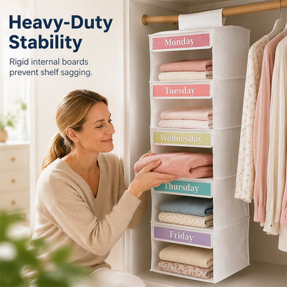 📢📢40% OFF !! ⏰5-Shelf Hanging Closet Organizer