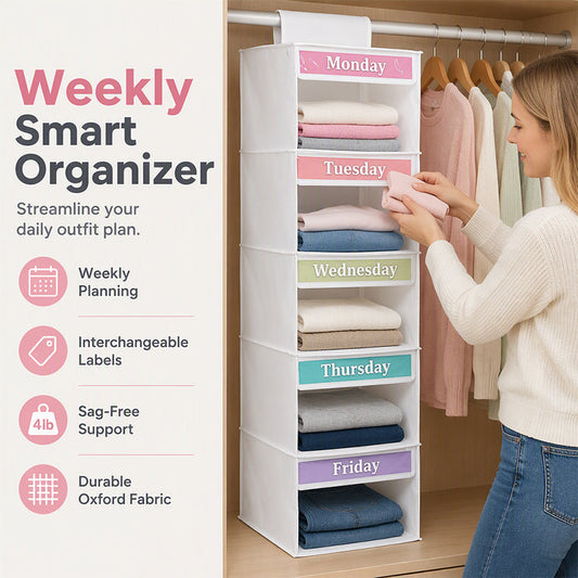 📢📢40% OFF !! ⏰5-Shelf Hanging Closet Organizer