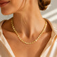 📢📢50% OFF !! ⏰Women's Elegant Gold Plated Flat Chain Necklace