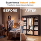 📢📢40% OFF !! ⏰Easy-to-assemble non-woven fabric wardrobe