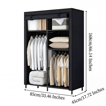 📢📢40% OFF !! ⏰Easy-to-assemble non-woven fabric wardrobe