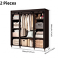 📢📢40% OFF !! ⏰Easy-to-assemble non-woven fabric wardrobe
