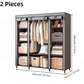 📢📢40% OFF !! ⏰Easy-to-assemble non-woven fabric wardrobe