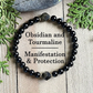 📢📢50% OFF !! ⏰Elegance Black Obsidian Beaded Bracelet