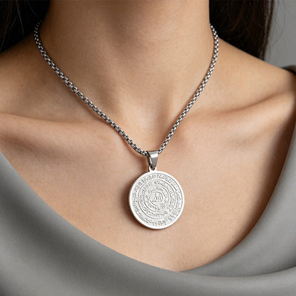 📢📢50% OFF !! ⏰Stainless Steel Arabic Calligraphy Pendant Necklace