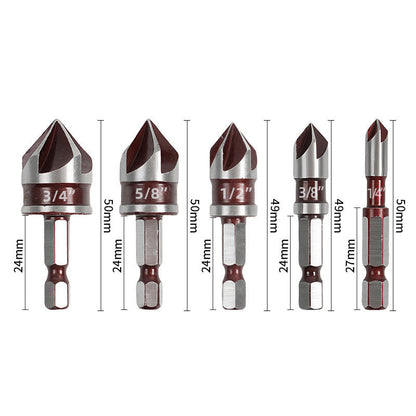 📢📢50% OFF !! ⏰5PCS or 3PCS Countersink Drill Bit Set for Woodworking