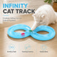 Interactive Figure-8 Cat Track Toy with Rolling Balls