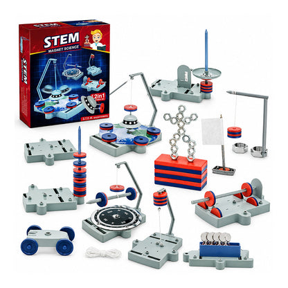 📢📢50% OFF !! ⏰12-in-1 Magnet Science Experiment Kit Educational Toy for Kids