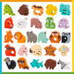📢📢50% OFF !! ⏰26-Piece Wooden Letter & Animal Matching Toy