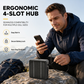 4-Slot Solar Lithium Battery Charger