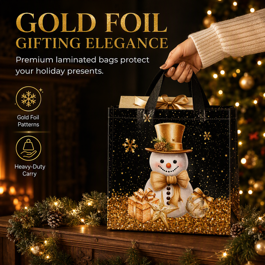 📢📢50% OFF !! ⏰Black Christmas Non Woven Gift Tote Bag Holiday Present Packaging Bag