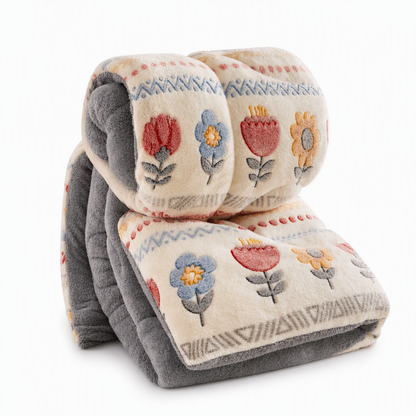 📢📢40% OFF !! ⏰Double-Sided Sherpa Fleece Comforter – Thick Warm Winter Quilt with Soft Velvet Feel for Cozy Bedroom Bedding