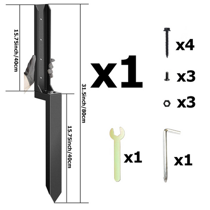 📢📢50% OFF !! ⏰Heavy-Duty Fence Post Repair Kit