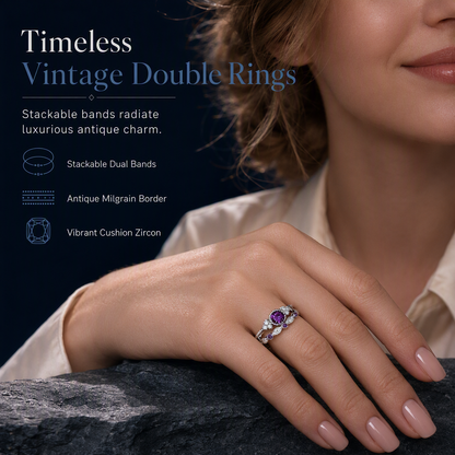 📢📢50% OFF !! ⏰Women's Fashion Micro Pave Zircon Ring with Imitation Gemstone for Engagement and Couples